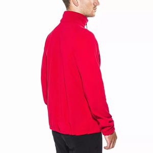 Veste en polaire rouge pour homme, col roulé zippé, décontractée, respirante, en polyester tricoté, pour l'automne - Product Image 2