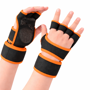 <b>Half</b> Finger Gym Gloves Mesh Palm Weight Lifting Adjustable Wrist Strap Breathable Non <b>Slip</b> Unisex Fitness Gloves - Product Image 2