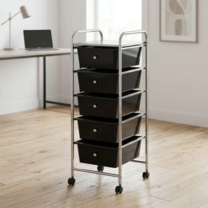 SALE Shelf Wholesale Taiwan Household <b>Storage</b> Furniture Manufacturer Office Trolley White 5 Tier Plastic <b>Drawer</b> Cart - Product Image 1