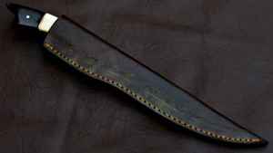 Couteau professionnel à désosser et à trancher en acier Damas à haute teneur en carbone, avec manche personnalisé en corne de buffle noir exotique, couteau de cuisine - Product Image 4