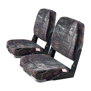 Sedile Pieghevole per Barca da Pesca con Schienale Basso, Cuscino in Spugna Ispessita, Tessuto in Poliestere PU con Robusto Telaio in PP, Conveniente - Product Image 1