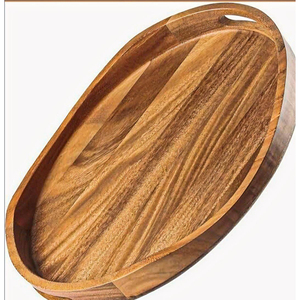 Solid Wood <b>Dinner</b> Plate Eco Friendly Rustic Charcuterie Board Supplier Bulk Natural Wooden Serving Platter <b>Trays</b> For Snacks Use - Product Image 4