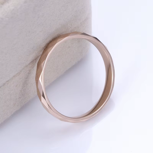 Rose Gold Plated Minimalist Band <b>Ring</b> For Everyday Wear Unisex Style - Product Image 3