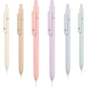 Set di 6 Penne Gel a Sfera da 0,5 mm ad Asciugatura Rapida, Scrittura Fluida, Punta Fine, Inchiostro Nero, Regali Carini per Donne e Adolescenti, Ideali come Regalini per le Calze di Natale - Product Image 1