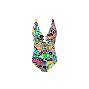 HDJ Plus Size One Piece Swimsuit <b>Tummy</b> <b>Control</b> Conservative Beachwear Sexy Monokini Bathing Suit sq66391 - Product Image 2