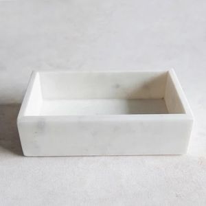 Hot selling travertine marble rectangle tray <b>set</b> decorative <b>serving</b> tray multipurpose organizer tray modern home decor premium - Product Image 6