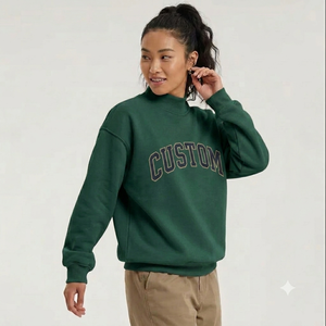 Sudadera de cuello alto oversize para mujer, estilo casual y cómodo, de manga larga, para un look elevado a diario. - Product Image 1