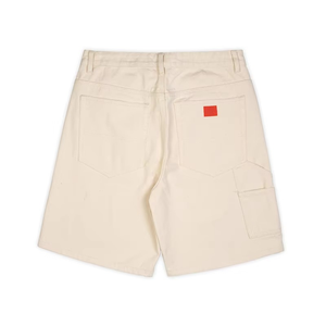 Shorts en jean pour homme, coupe ample, délavé clair, style vintage, en coton, pour le travail ou le streetwear - Product Image 4