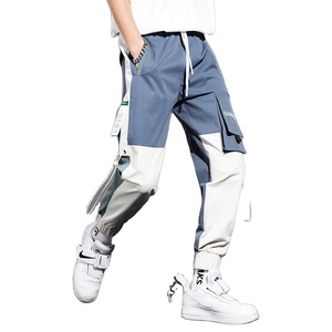 Nouveau Style boutons latéraux décor hommes décontracté survêtement fitness élastique confortable hommes pantalons pile Cargo pantalon - Product Image 6
