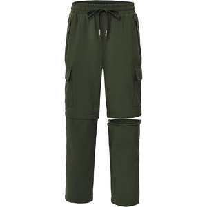 Pantalon cargo pour homme Solid Trader, moderne, convertible, en tissu extensible, avec fermeture éclair amovible, design fonctionnel, tendance. - Product Image 3
