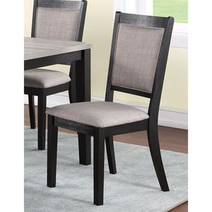 Set da Pranzo Contemporaneo 6 Pezzi con Impiallacciature in Legno Massello, 4 Sedie Imbottite, Panca e Tavolo per Sala da Pranzo - Product Image 4