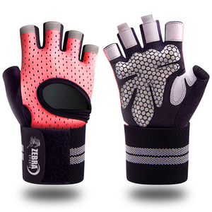 High Quality Custom Logo Half Finger Lightweight PU Material Ventilated Workout Fitness Weight Lifting Gym Gloves Buckle Closure - Product Image 6