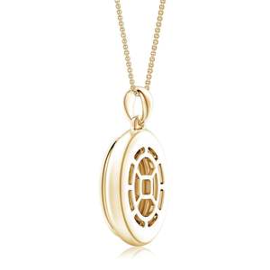 New Arrival Bold Punk Handmade <b>Pendant</b> 14K Gold Oval Cut Natural 12*10MM 4.51Ct Green <b>Emerald</b> Men’s Medallion <b>Pendant</b> With Chain - Product Image 3