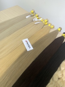 ผมต่อเวียดนามคุณภาพสูงแบบ Super Double Drawn Virgin Bulk แท้ 100% ความยาว 50-70 ซม. ครบทุกสี # 1 # 60 - Product Image 2