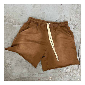 Shorts décontractés pour femmes, délavés à l'acide, avec cordon de serrage, coupe ample, tissu respirant et léger, taille élastique, pour l'extérieur, l'été, mode - Product Image 2