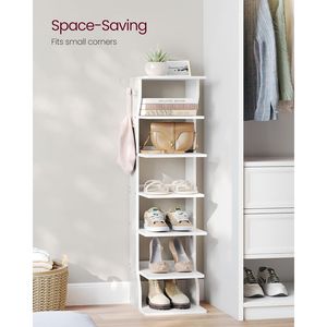 Organizzatore Salvaspazio per Scarpe con Ganci, Scaffale Angolare Sottile Impermeabile per Ingresso e Camera da Letto - Product Image 4