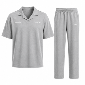 Conjunto Deportivo Unisex con Logotipo Personalizado, Estilo Casual Urbano, Dos Piezas, Camiseta Polo con Cuello de Solapa y Pantalones, Nueva Llegada 2026 - Product Image 5