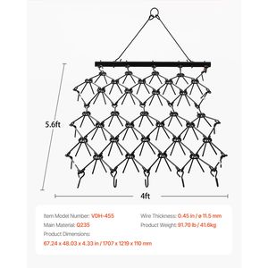 Erpice a Denti Affilati Durevole 4 ft X 5.6 ft, 80 Denti, Accessorio per ATV/UTV/Trattore, per Preparazione del Terreno e Altri Macchinari Agricoli - Product Image 6