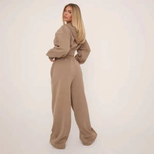 Vêtements de sport d'hiver pour femmes en gros, survêtement à capuche, broderie personnalisée, logo OEM personnalisé, vêtements athleisure en molleton de coton de qualité supérieure - Product Image 2