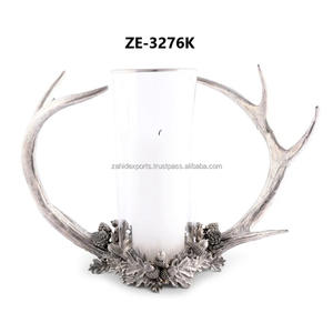 Porte-bougie en métal fait main contemporain, imprimé en typographie, forme personnalisée, qualité d'exportation pour la décoration de la maison moderne de Noël - Product Image 4