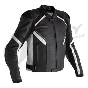 Customized Genuine Leather Biker Racing Suit Waterproof Motorbike Jacket Breathable Windproof Motorcycle Auto Racing Wear - Product Image 1