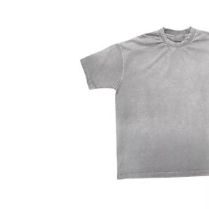 เสื้อยืดโอเวอร์ไซส์แบบฟอกสี 100% ผ้าฝ้าย วินเทจ ลุคสตรีทแวร์ คอกลม แขนสั้น สำหรับผู้ชาย เสื้อฟอกสี - Product Image 4