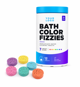 Bombas de Baño Efervescentes con Aroma a Coco, No Tóxicas, 12 Unidades, 7 Colores, con Logotipo Personalizado, para Niños, OEM Disponible - Product Image 2