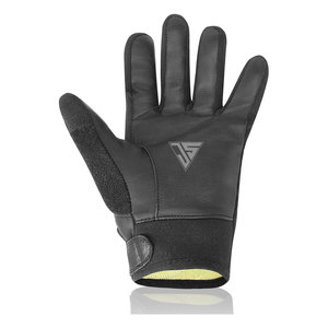 Gants thermiques pour homme/femme, pour les trajets quotidiens, le vélo, la conduite, en cuir noir et tissu extensible, pour l'automne et l'hiver - Product Image 3