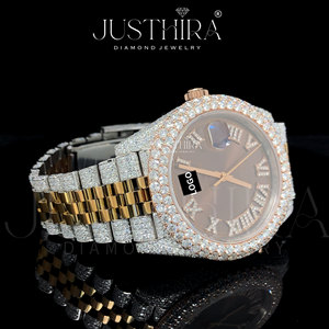 Reloj de Pulsera de Lujo Premium, Nuevo, con Incrustaciones de Diamantes, Reloj de Cuarzo con Diamantes Moissanite VVS para Hombre y Mujer, Estilo Rapero - Product Image 4