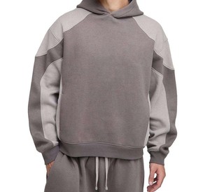 Ensemble survêtement pour homme, pantalon de survêtement à capuche et sweat-shirt, streetwear, surdimensionné, molleton lourd, ample, pantalon de survêtement évasé, 100% coton - Product Image 5