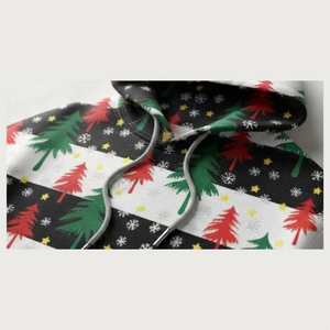 350 GSM Men's 3D Printed Snowflake Pattern Oversized Hoodies 100% Polyester Autumn Winter Casual Long Sleeve Christmas Theme - Product Image 2