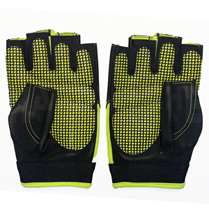 Guantes Deportivos de Fitness de Medio Dedo en PU, Agarre Antideslizante, Correa de Muñeca Ajustable con Hebilla, Unisex, para Levantamiento de Pesas, Gimnasio, Fisicoculturismo - Product Image 3