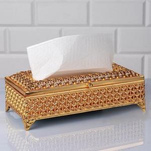 Boîte à mouchoirs en métal de style moderne avec un design classique, adaptée aux intérieurs traditionnels et modernes - Product Image 1
