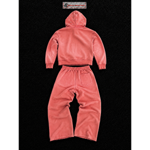 Conjunto Deportivo Rosa Coral para Hombre, Sudadera con Cremallera y Pantalones de Chándal Personalizados, Ropa Deportiva Casual, Proveedor Mayorista OEM - Product Image 6