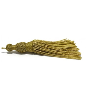 Pompon en or massif, pompon décoratif en or métallique français, 100% polyester, pompon en or fait main personnalisé - Product Image 2