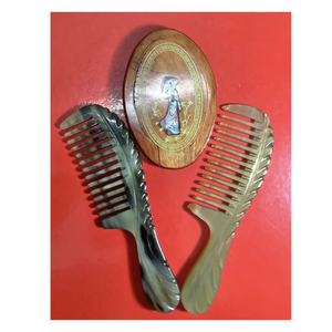 Peine de Cuerno de Búfalo Natural Hecho a Mano, Antiestático, para Masajes, para Salón y Uso Personal - Product Image 5