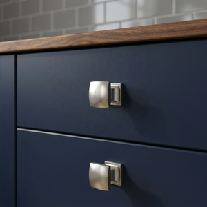 Modern Brass Cabinet Knob Furniture Hardware Silver Finish Durable Eco-Friendly Bedroom Kitchen Home Office Living Room Hotel - Product Image 1
