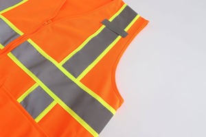 เสื้อกั๊กนิรภัยสะท้อนแสงสำหรับผู้ชาย สีส้ม สำหรับงานก่อสร้าง - Product Image 5
