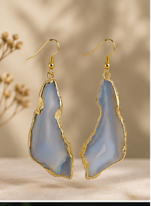 Collier en pierre gemme naturelle Druzy, pendentif en pierre brute pour la fabrication de bijoux, boucles d'oreilles pendantes bohèmes unisexes - Product Image 2