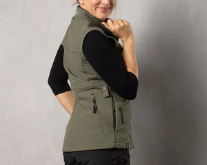 เสื้อกั๊กซอฟต์เชลล์สำหรับงานหนัก, เสื้อกั๊กไร้แขนแบบมีกระเป๋าหลายช่องพร้อมแผ่นกันลม, ชุดทำงานกันน้ำสำหรับกิจกรรมกลางแจ้ง - Product Image 6