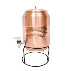 Elegant <b>Copper</b> Water Dispenser Large Water Storage System with Tap for Home Kitchen Dining <b>Table</b> and Restaurant Service - Product Image 3
