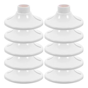 Douilles d'ampoule E27 en bakélite, 10 pièces, support de lampe de plafond blanc, supports et bases de remplacement pour ampoules - Product Image 1