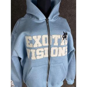 เสื้อฮู้ดดี้ผู้ชายไซส์ใหญ่ ปักลายตามสั่ง ซิปสองทาง ดีไซน์เรียบ - Product Image 4