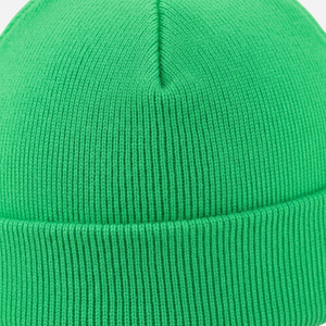 Unisex Solid <b>Green</b> Acrylic <b>Beanie</b> Ribbed Knit Winter Hat Casual Style 56-58CM Adult Size - Product Image 6