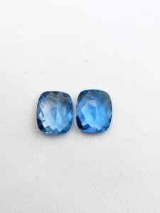 Vente en gros de pierres précieuses organiques naturelles, saphir bleu, topaze |   Pierre thermiquement traitée, taille coussin, pure et claire, 3x5mm-8x10mm, bijoux fabriqués en Inde - Product Image 3