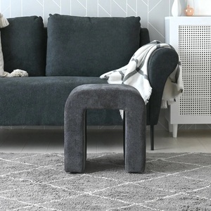 Modern Comfortable Dark Grey Fabric U <b>Stool</b> for Living Room Home Hotels Apartment Villas Gym Application Furniture Decor EN - Product Image 2