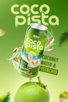 Nouvelle conception d'eau de coco Cocopista avec pistache 250ml OEM ODM Rita Beverage Haute qualité Échantillon gratuit