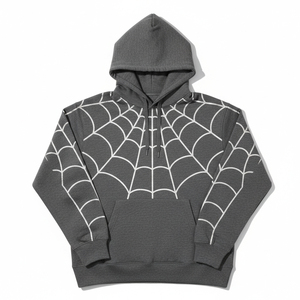 Sudadera con Capucha Gráfica Y2K al por Mayor para Hombre, Chándal con Estampado de Espuma de Telaraña, Sudadera de Forro Polar Unisex, Proveedor de Sudaderas Streetwear - Product Image 2