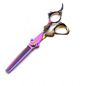 กรรไกรตัดผมสำหรับร้านตัดผมมืออาชีพคุณภาพสูงทำผมผอมบางและมีดโกนขอบกรรไกรตัดผม - Product Image 3