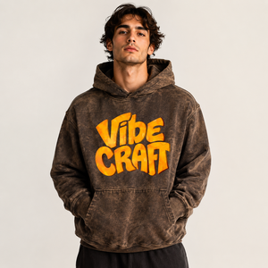 Sweat à capuche vintage pour homme, coupe oversize, en coton épais, style streetwear, broderie personnalisée, pull décontracté, vente en gros de vêtements - Product Image 1